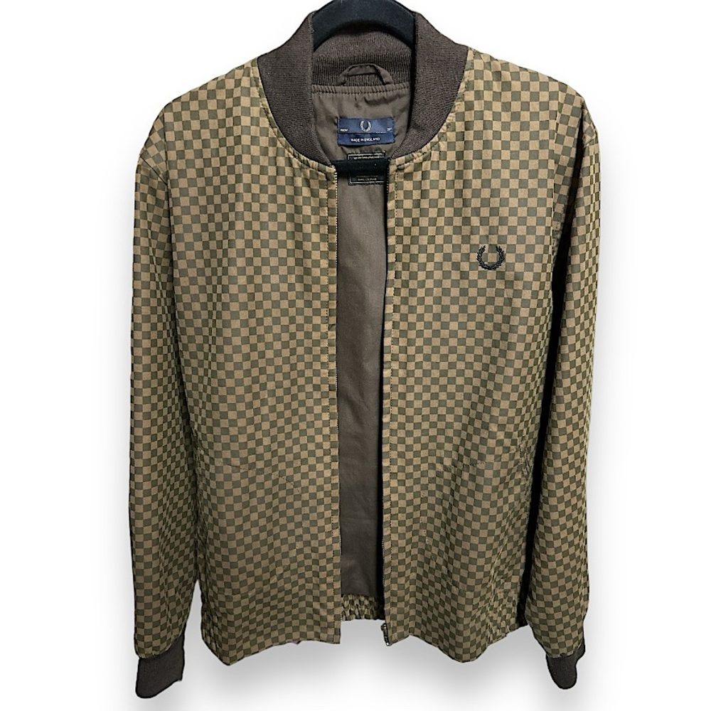 Fred Perry x Halley Stevensons | Checkerboard Tennis Bomber Jacket - Size 38